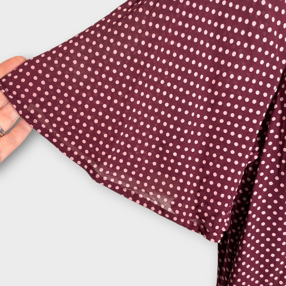 EMILY AND FIN Suzanna Midi Dress XL Polka Dots Lined Pockets Retro Inspired - Picture 8 of 11